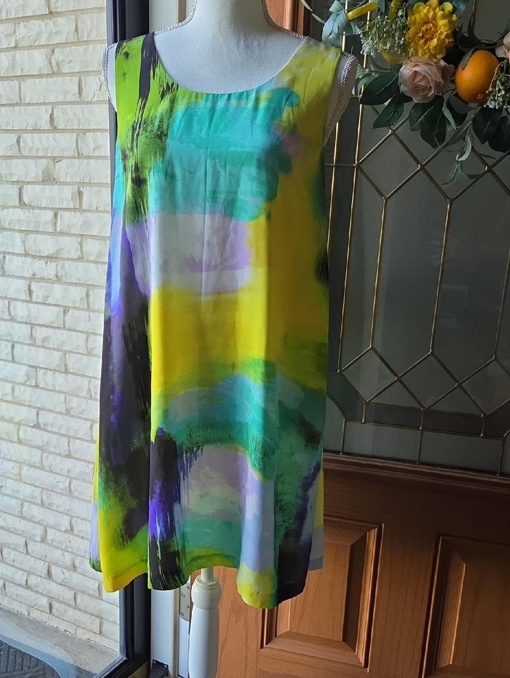 Colorful Abstract Print Dress